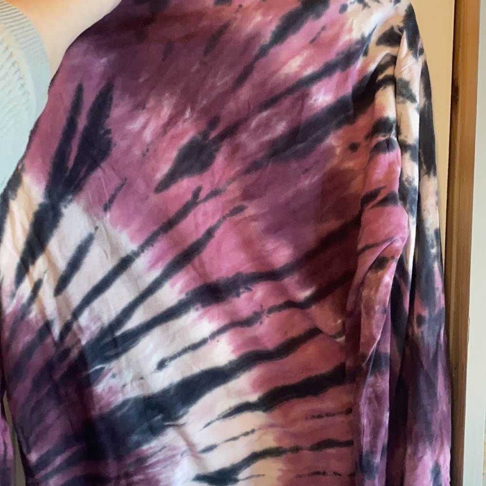 Pink Tie Dye Campus Tee - Picture 3 of 3